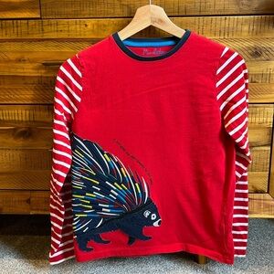 Mini Boden Boys Porcupine Long Sleeve Shirt